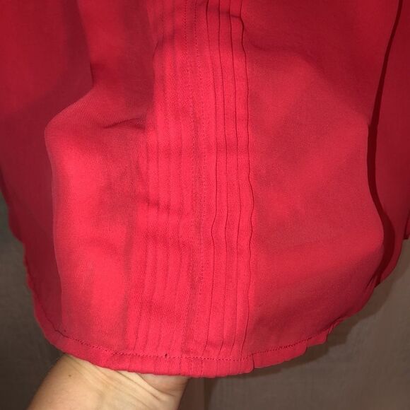 Banana Republic 14 Gorgeous Vibrant Red Sleeveless Blouse - Picture 6 of 14